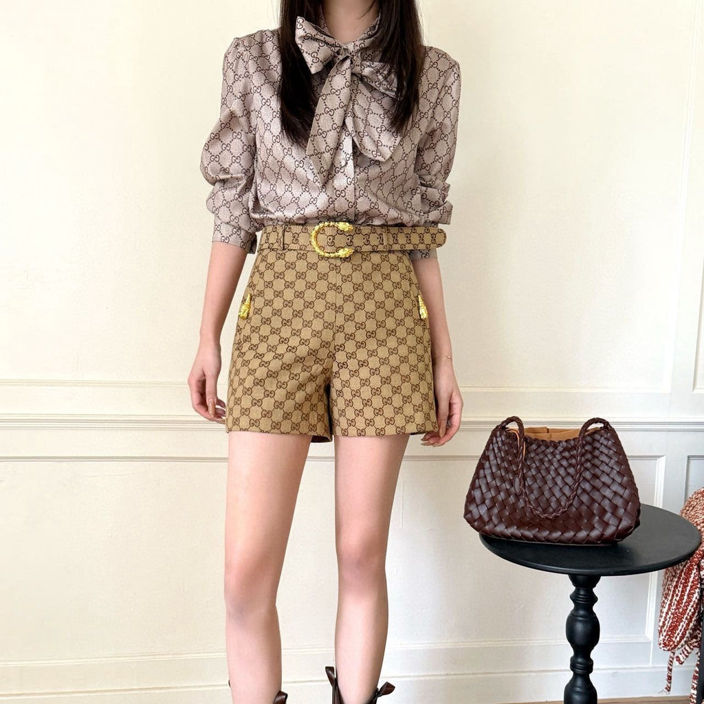 25 Ladies New Double G Jacquard Shorts PD0425031402