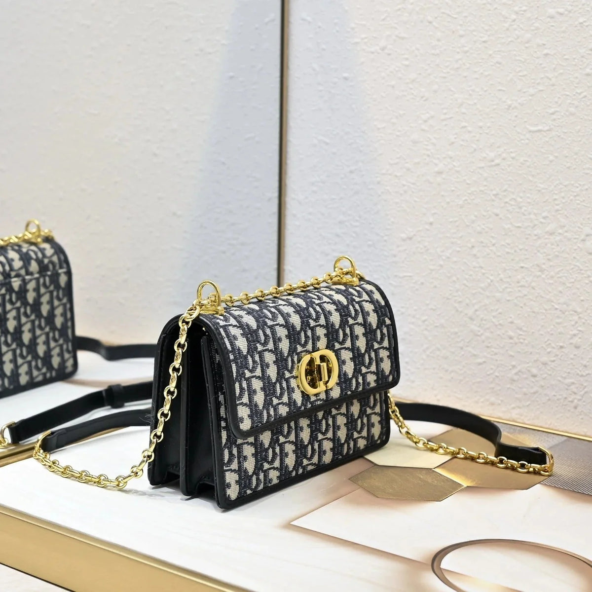 CD 2026 Miss Caro Mini Bag 18cm Fabric Leather