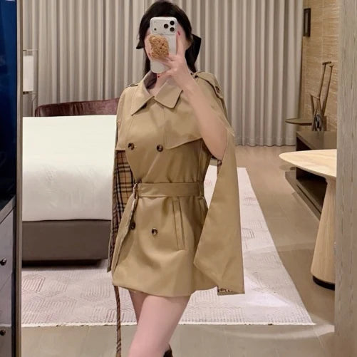 New Fashion Women BBR Cape Trench Coat TZ1326091113