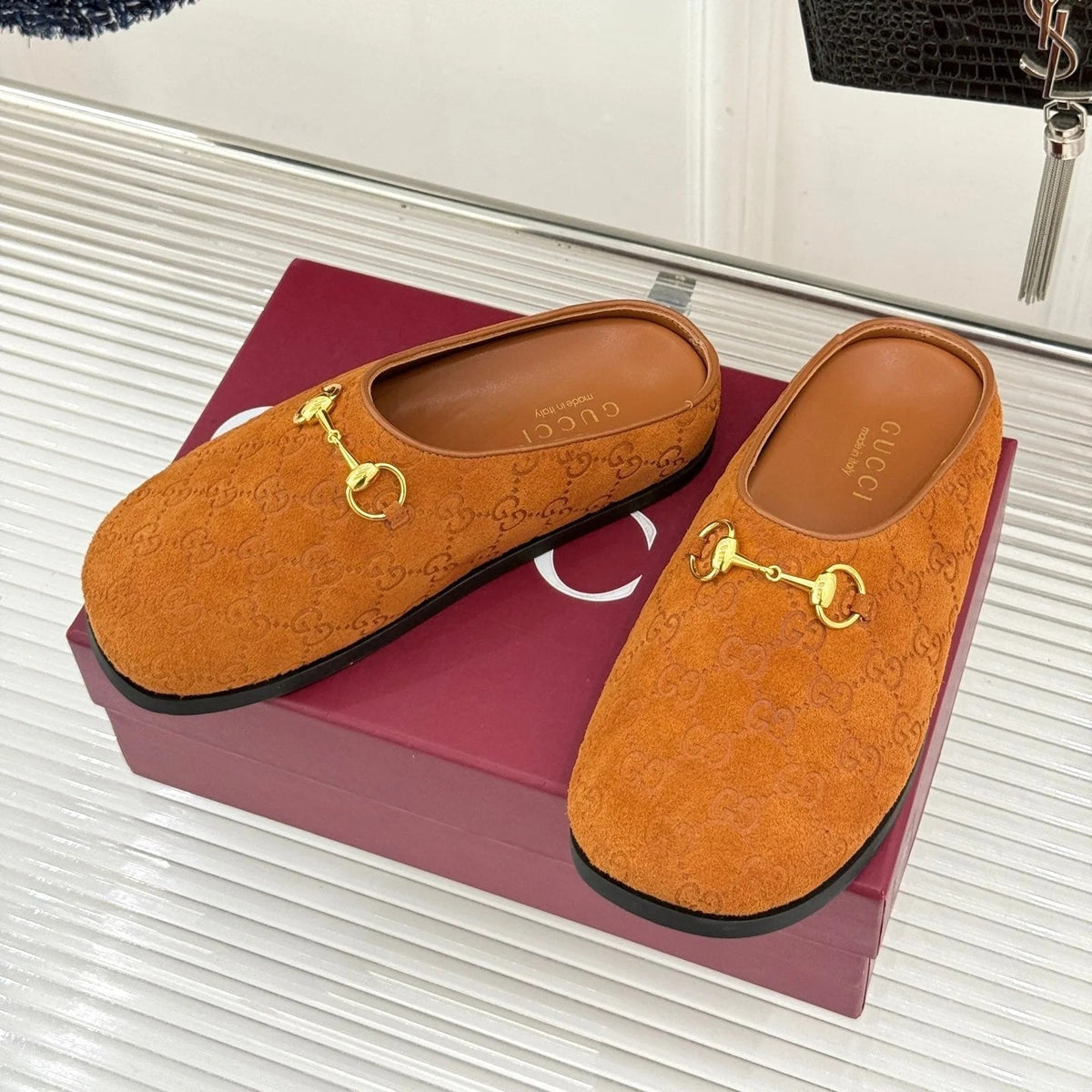 GG Mule With Horsebit Suede 905747
