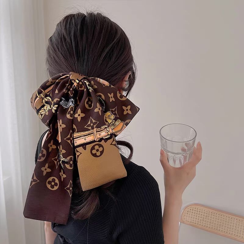 New Fashion Monogram Skinny Scarf Hair Ribbon PD0425043002