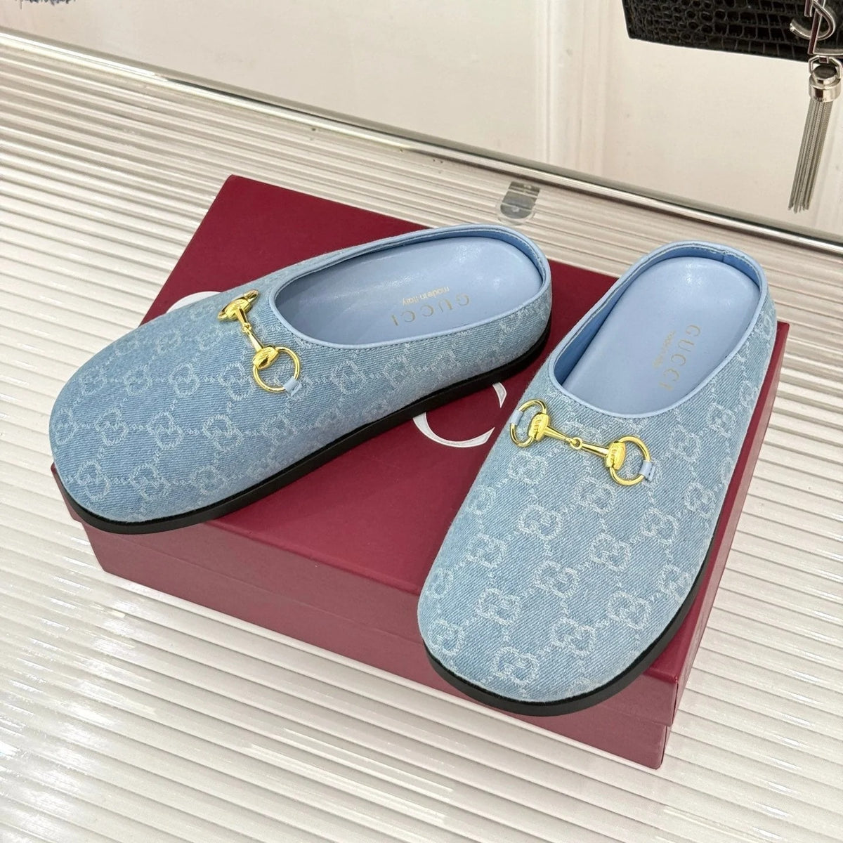 GG Mule With Horsebit Suede 905747