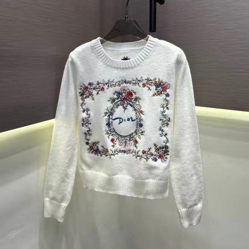 New Fashion Women DIO Crew Neck Knit Sweater PD1326091803