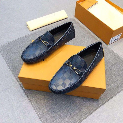 Blue Check Loafers