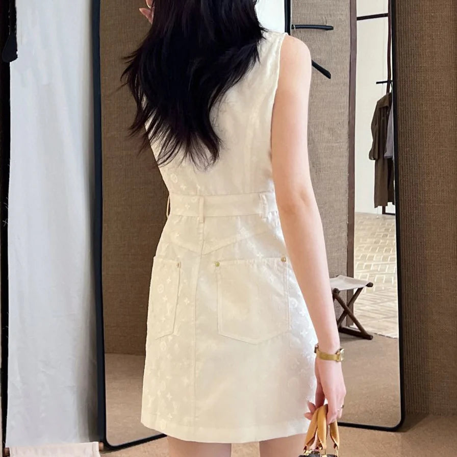 New Fashion Printed Sleeveless Dresses 1025062310