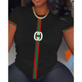 Women's Fashion Printed Round Neck T-Shirt 3D1025070715
