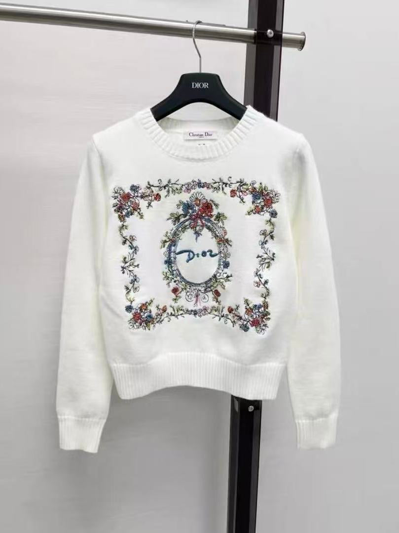 New Fashion Women DIO Crew Neck Knit Sweater PD1326091803