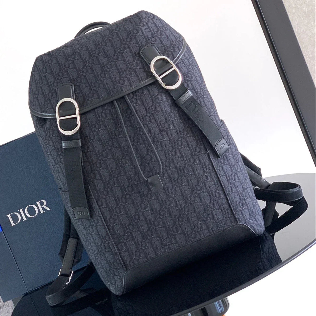 CD 2026 Jett Backpack With Flap 42cm Black Fabric Leather