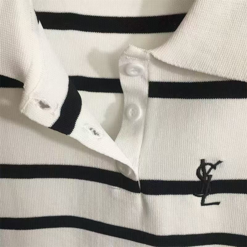New Fashion Women's YS Striped Polo Knit Tank Top PD1326091809