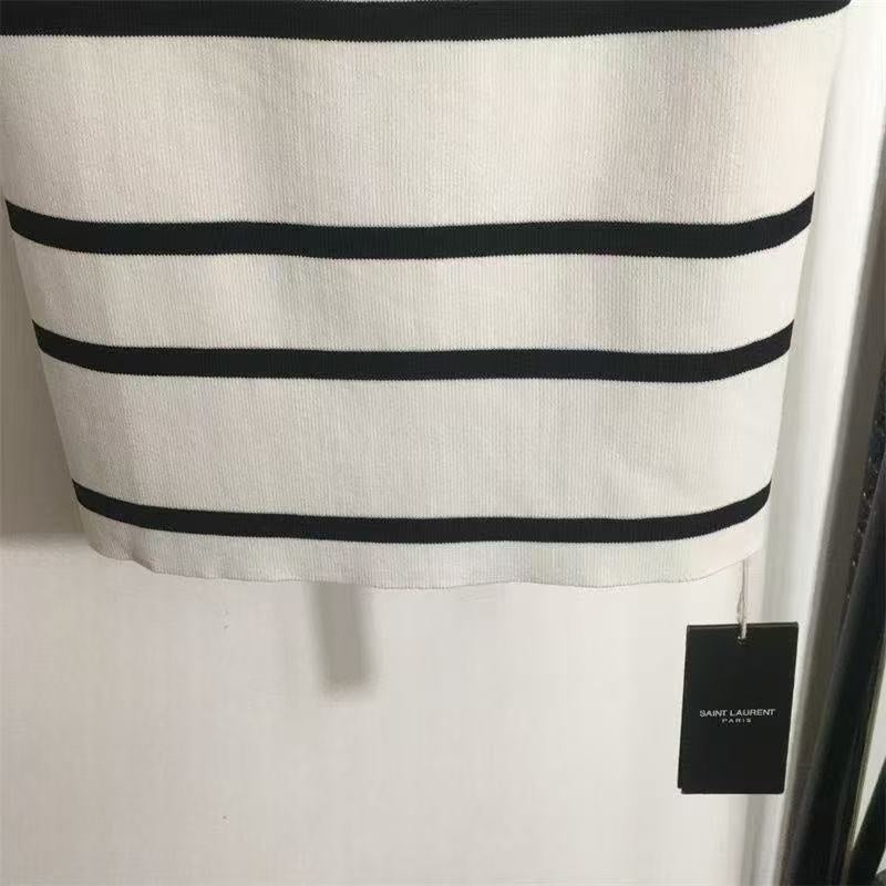 New Fashion Women's YS Striped Polo Knit Tank Top PD1326091809
