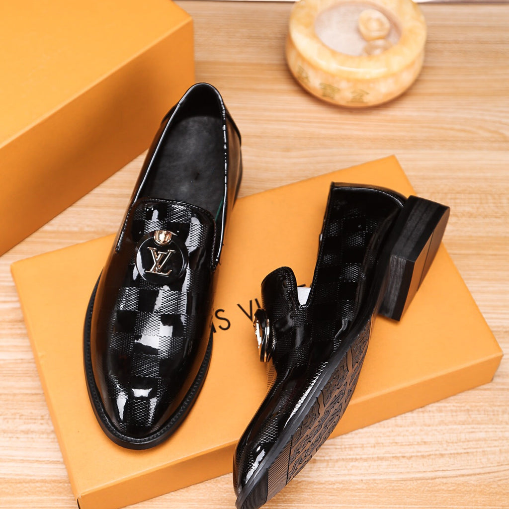 Bright Black Handmade Men's New Trend Loafers