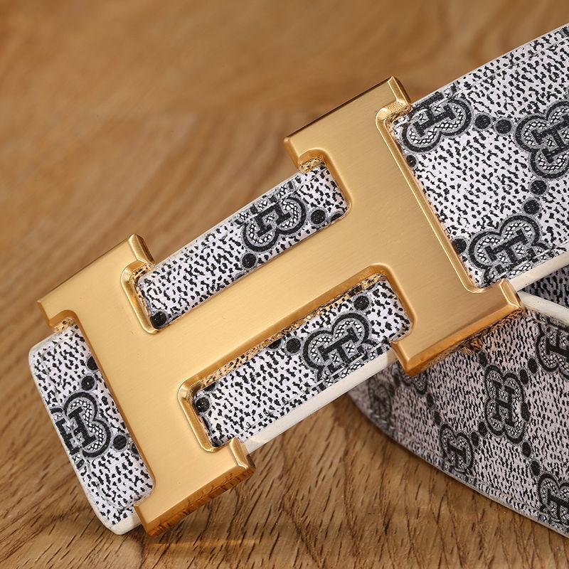 H Buckle Belt Leather Casual Versatile Belt 1024071725