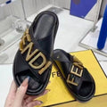 New top metal buckle beach sandals retro platform sandals and slippers classic sports slippers