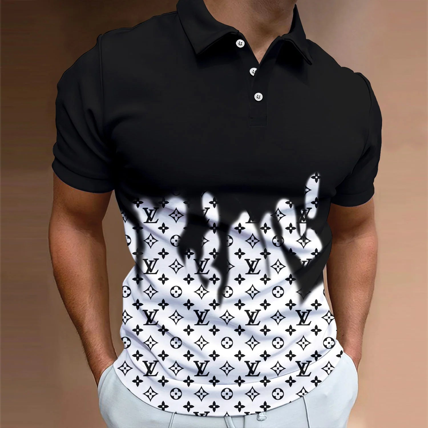 Men's Summer Fashion Printed Polo Shirts 3D1024041720