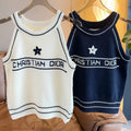 Fashion Letter Printed Knitted Camisole 0424031822