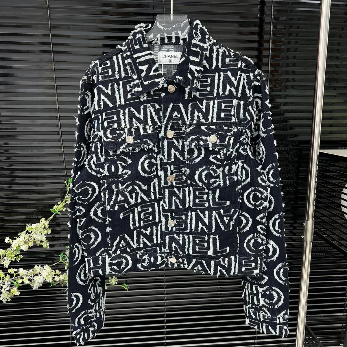 New Jacquard Full Print Trimming Coat 1024101118