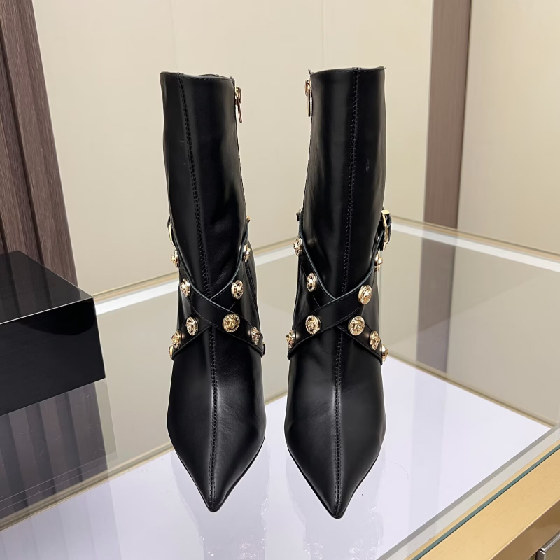 New Fashion Women's Rivet Stiletto Ankle Boots XC1326092029