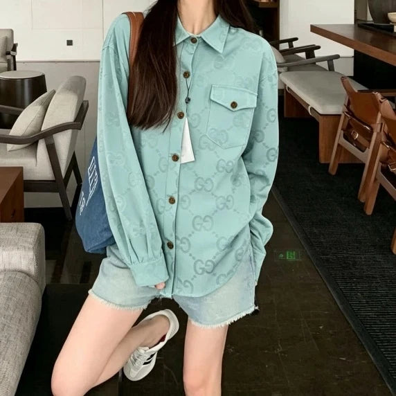 New Fashion Women Long GG Sleeve Shirt TZ1326091112