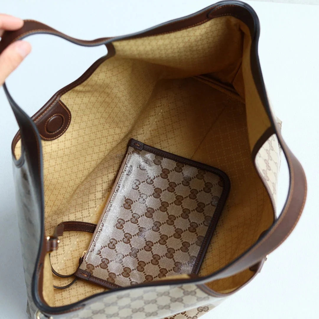 GG  2026 Giglio Shoulder Bag 60cm Brown Green Red Calfskin