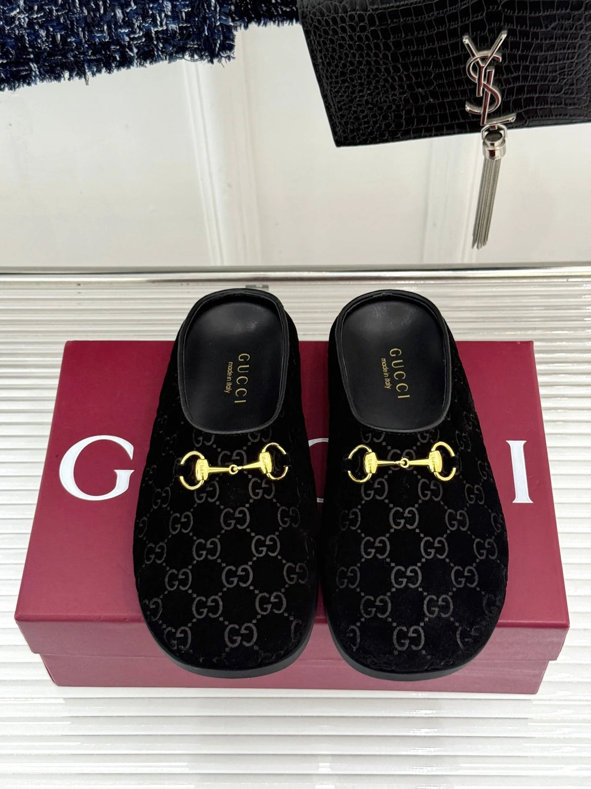 GG Mule With Horsebit Suede 905747