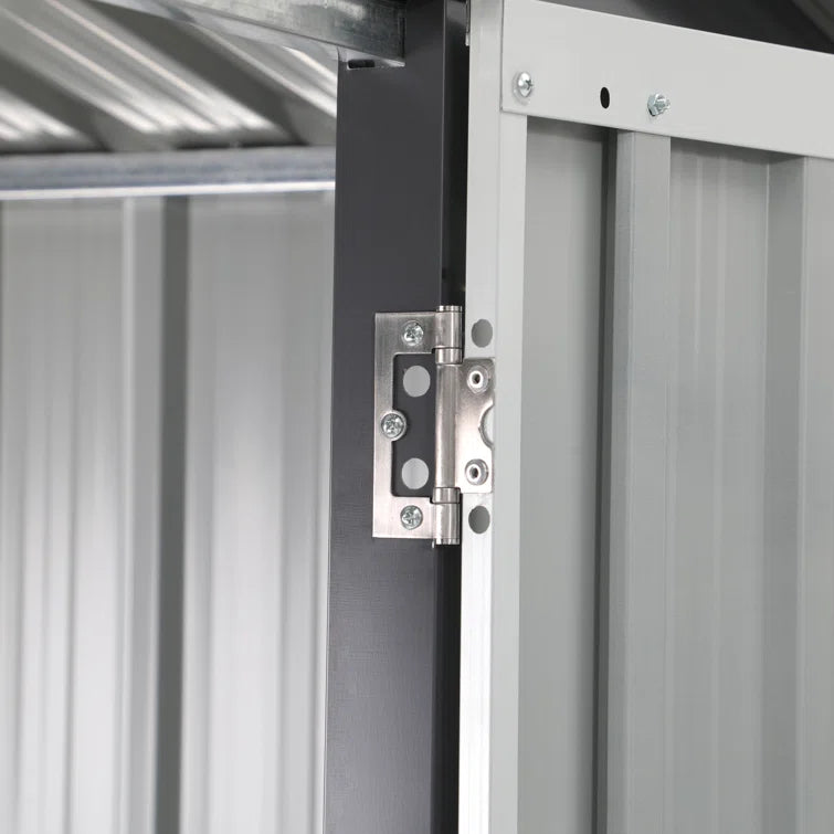 10' x 8' Outdoor Storage Shed, Metal Garden Tool Shed with Lockable Door