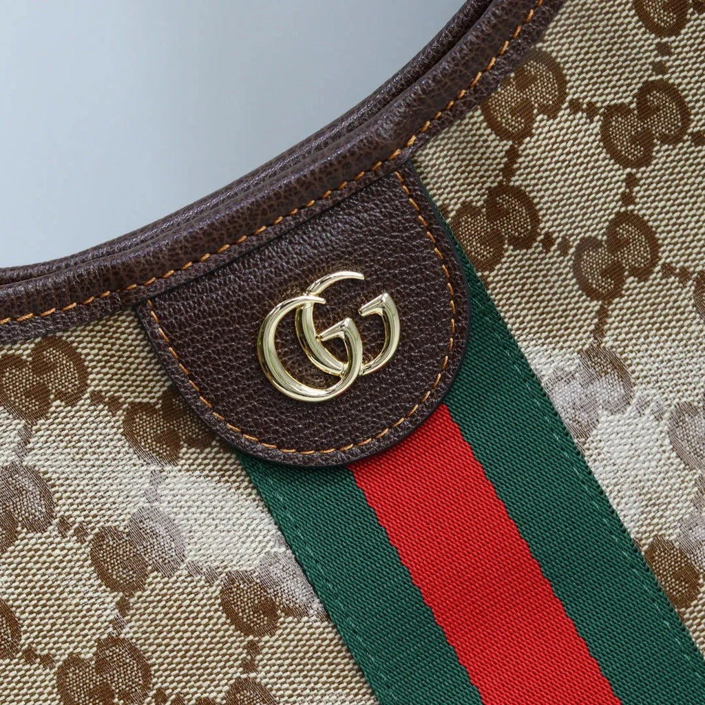 GG  2026 Giglio Shoulder Bag 60cm Brown Green Red Calfskin