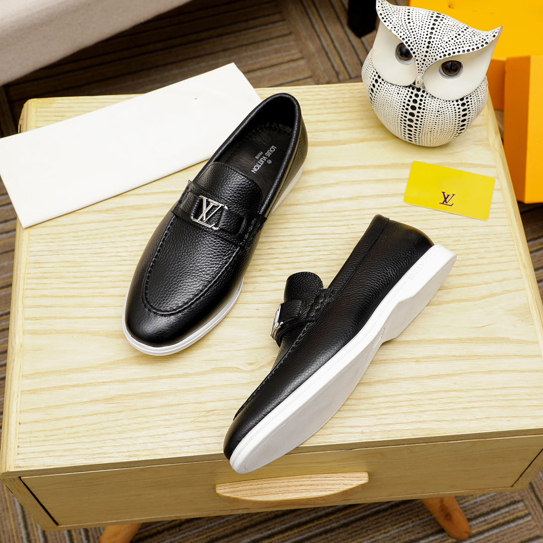 Men's New Alphabet Loafers Versatile Slip-On Shoes