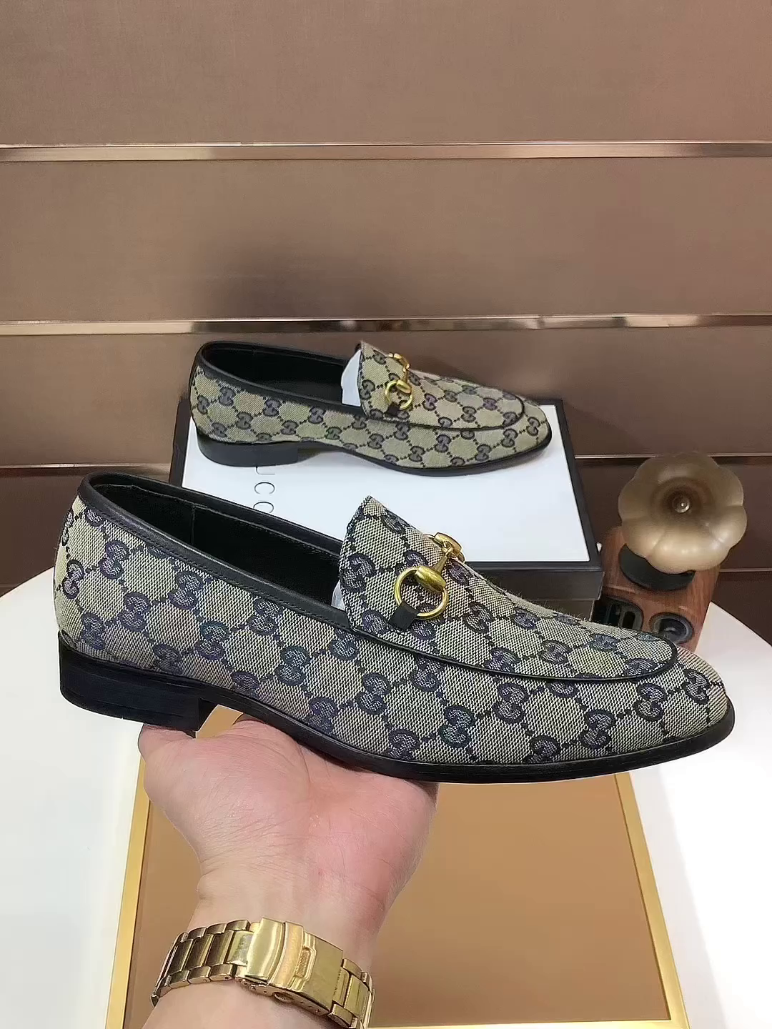G-print premium casual loafers