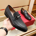 Black nubuck trend handmade men's loafers