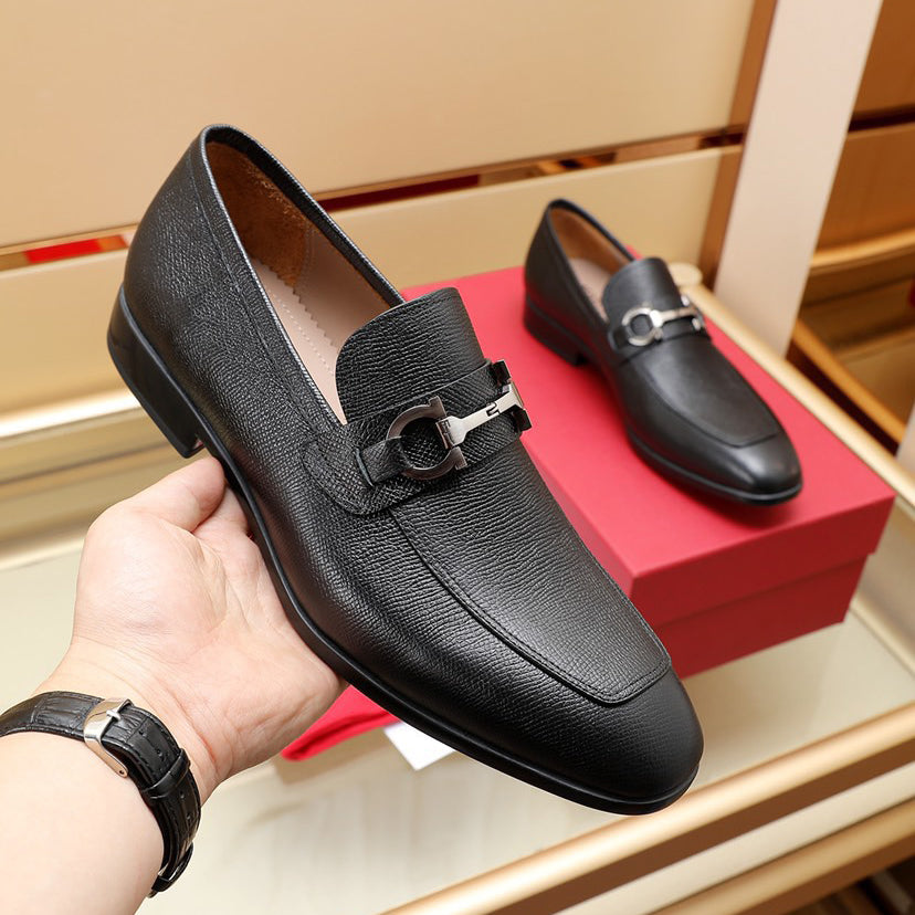 Black nubuck trend handmade men's loafers