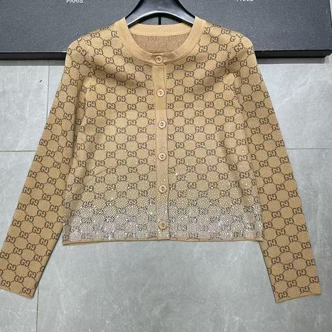 25 Ladies New Fashion Star Diamond Knitted Long Sleeve Cardigan PD0425031407