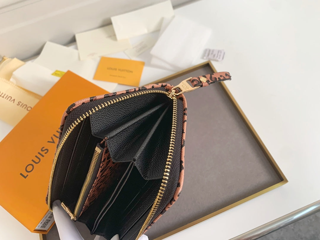 Printed Canvas Edition Zip Coin Purse XCS04197