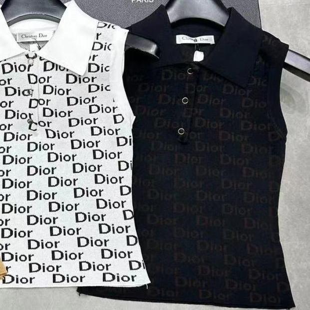 New All-over Letter Jacquard Lapel Pullover Knitted Vest 1024070801