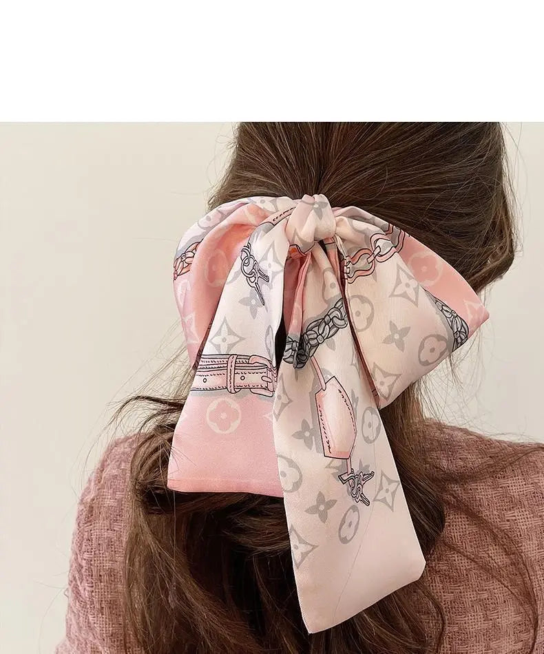 New Fashion Monogram Skinny Scarf Hair Ribbon PD0425043002