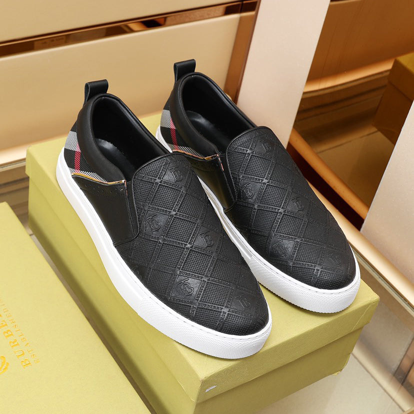 Men's black fashion luxury slip on shoe