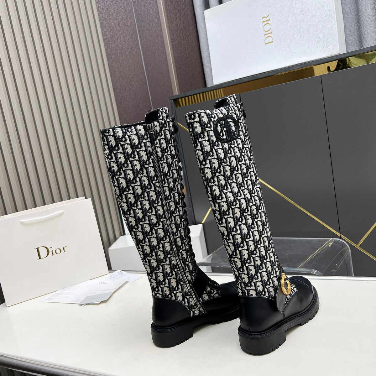 2024 D brand luxury embroidery patchwork leather casual boots 04240081608