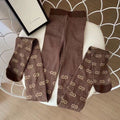 All-match Logo Luxury One-piece pantyhose, leggings Pure cotton socks PD0423102501