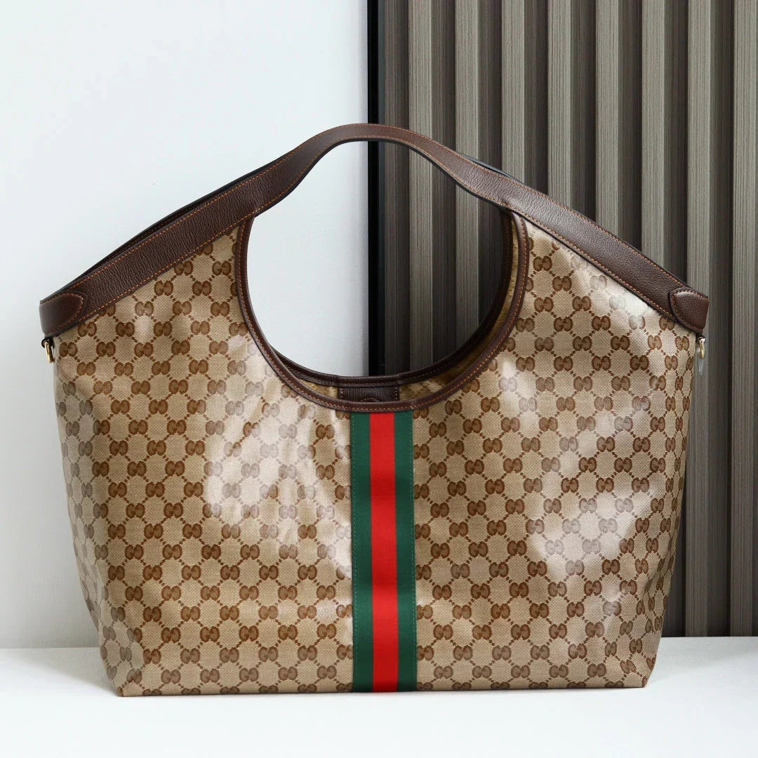 GG  2026 Giglio Shoulder Bag 60cm Brown Green Red Calfskin