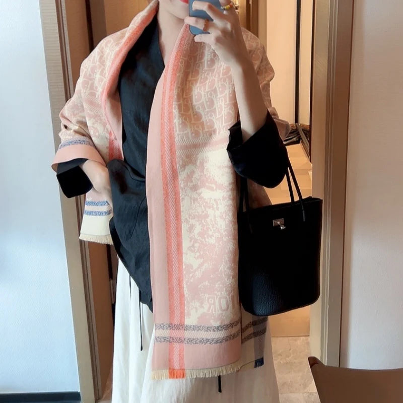 New Fashion Women Jungle Print Double-Sided Cashmere Scarf 1326091411