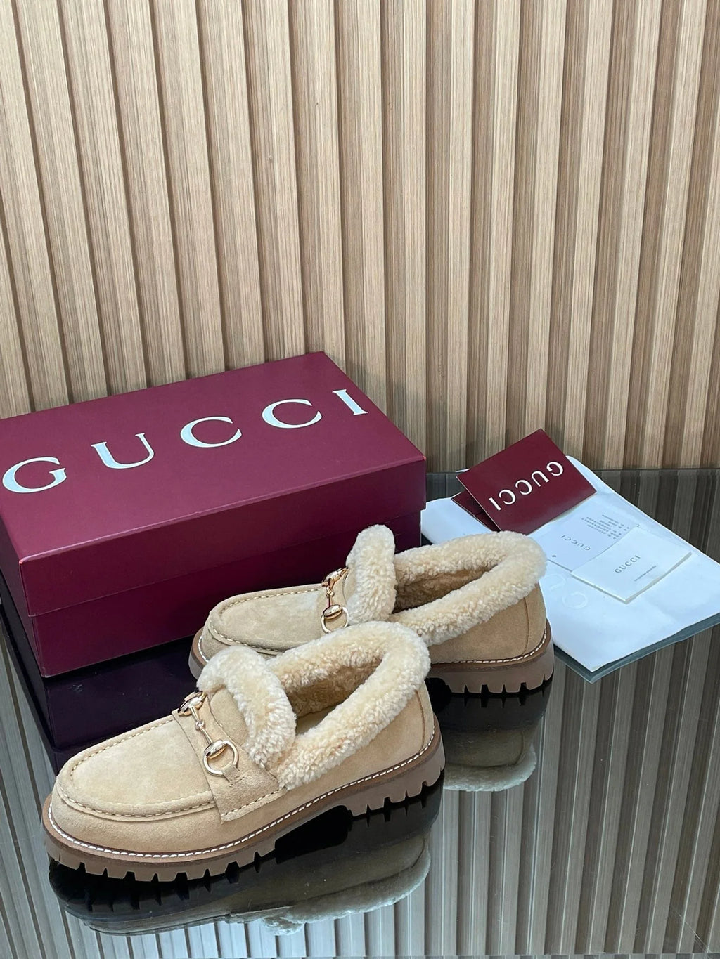 GG  2025 Horsebit Loafer Suede Wool 563048