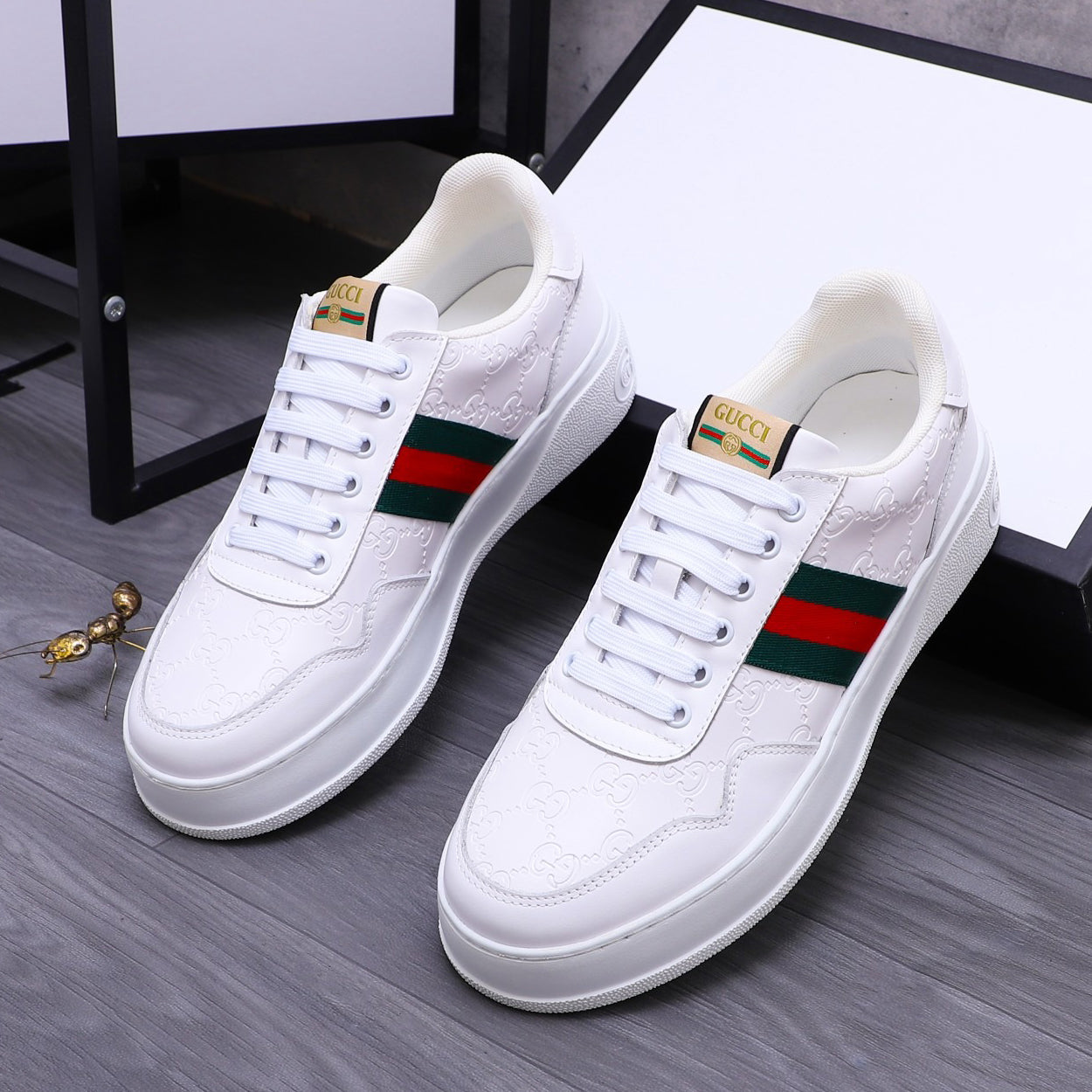New G Logo White Sneakers