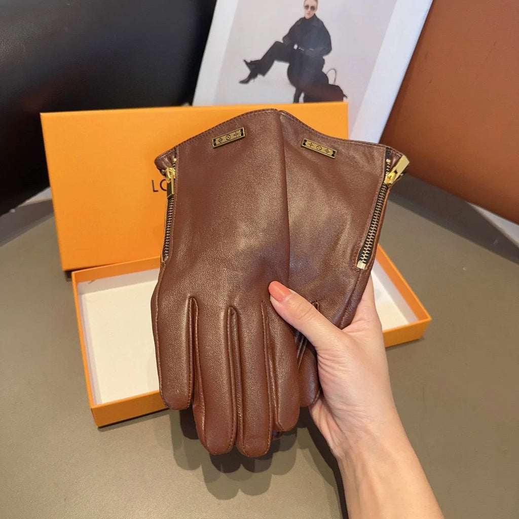 New Fashion Women Vintage Leather Gloves ZJN1326091401