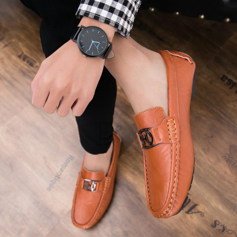 Trendy Casual All-match Leather Loafers 1024051509