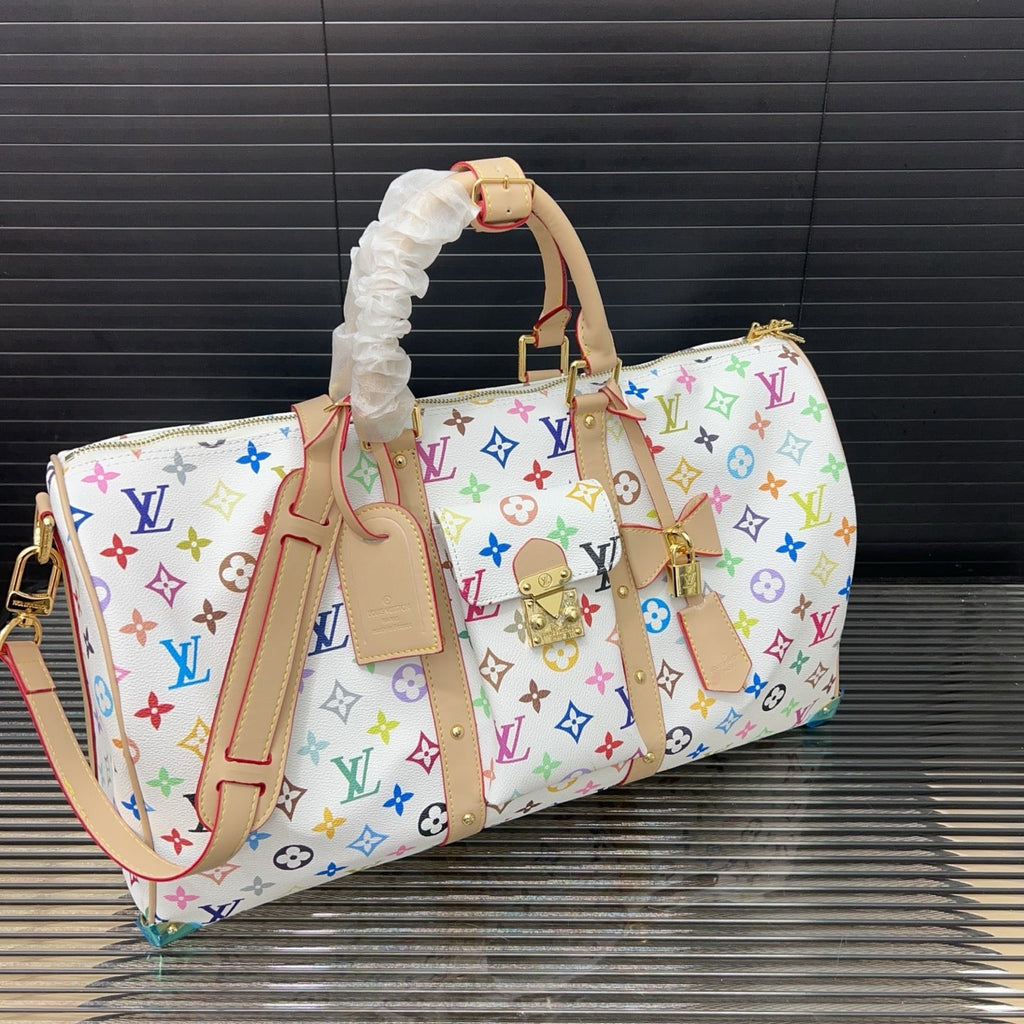 25 New White Color Co-branded keepall crossbody travel bag 0425040906