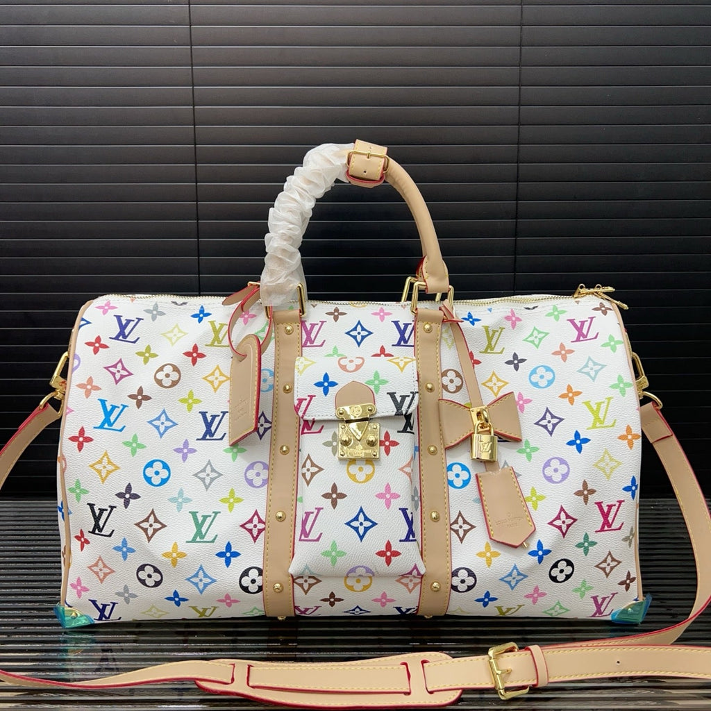 25 New White Color Co-branded keepall crossbody travel bag 0425040906