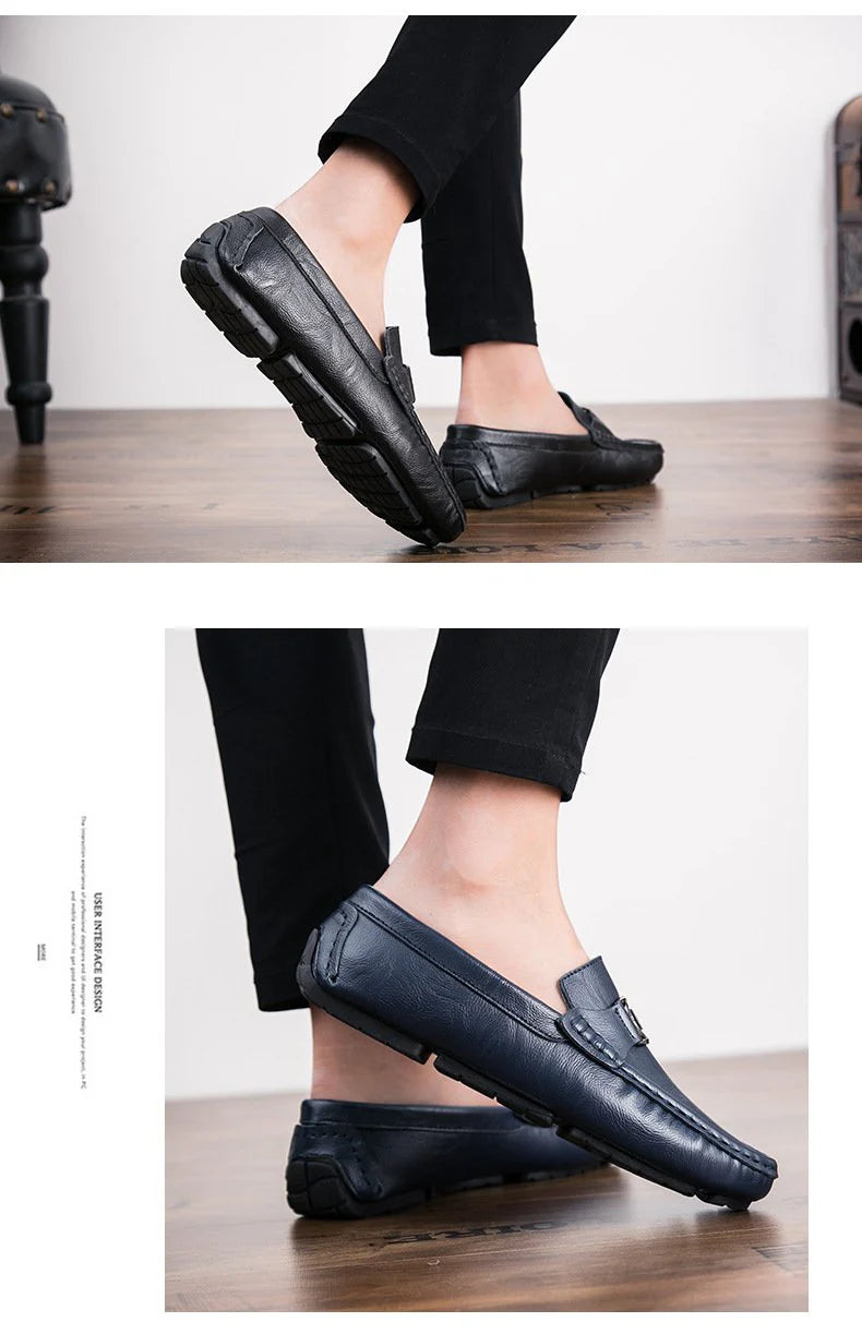 Trendy Casual All-match Leather Loafers 1024051509