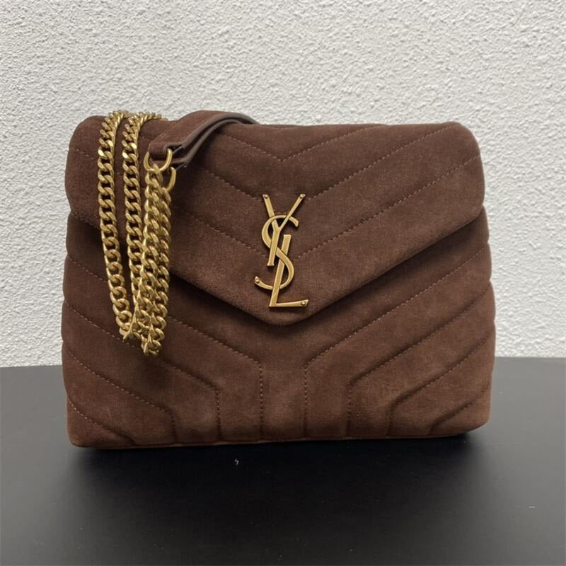 LSY Loulou Quilted Suede Shoulder Bag