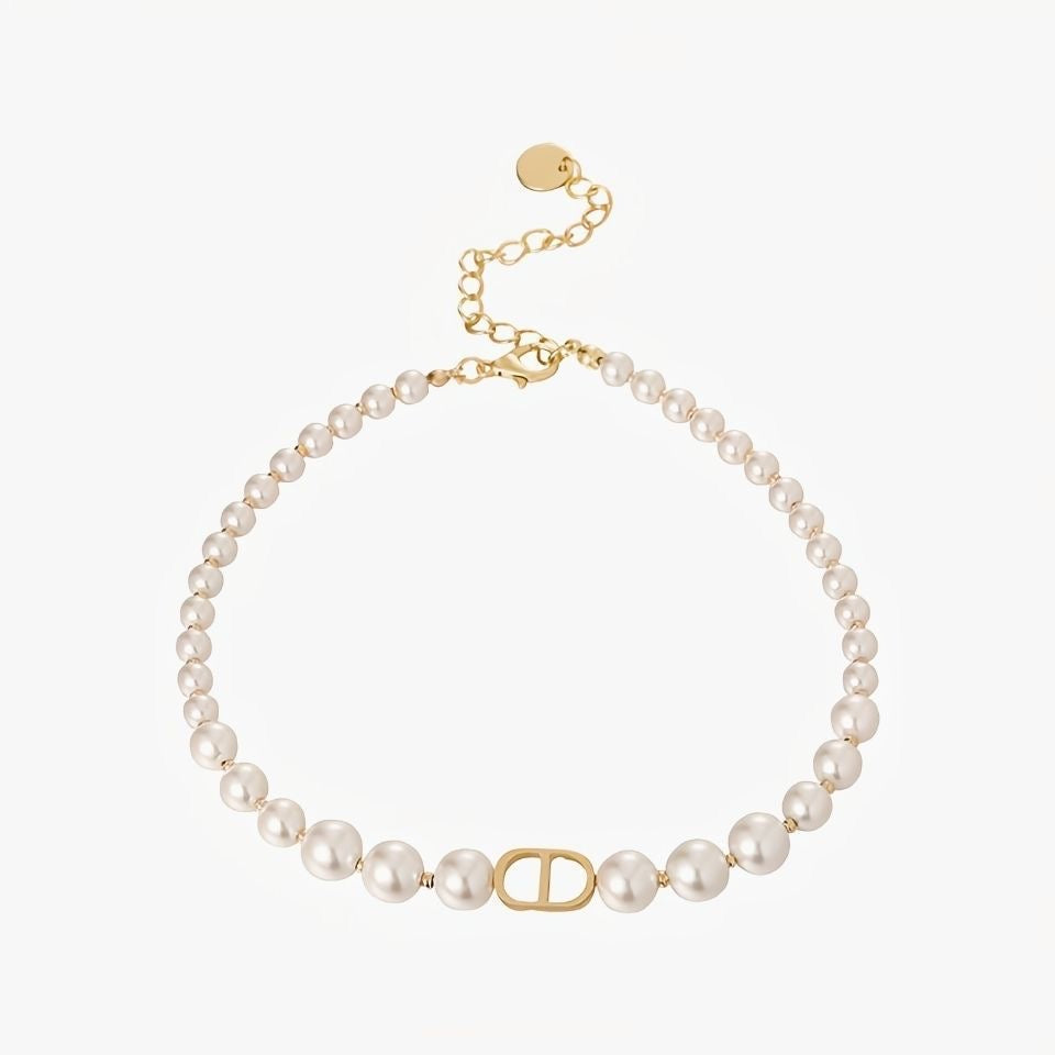 D letter star pearl necklace PD0425071817
