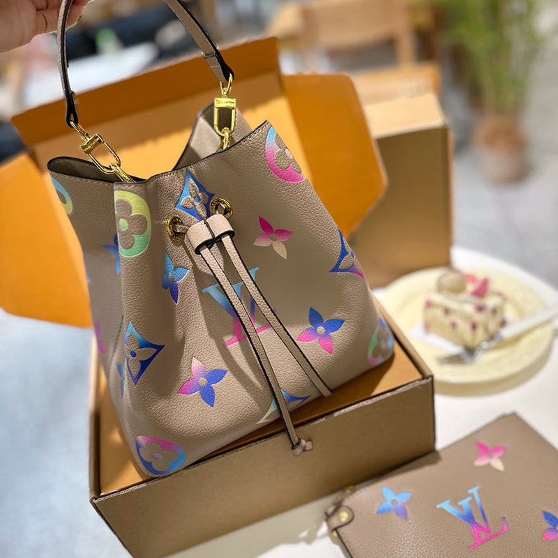 Fashion classic gradient printing bucket bag KL1023071813