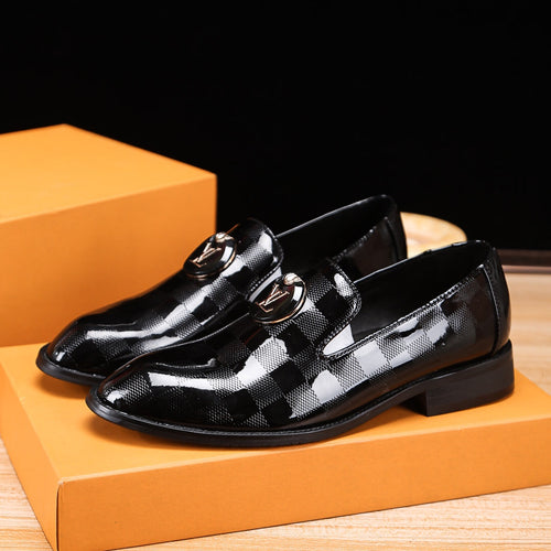 Bright Black Handmade Men's New Trend Loafers